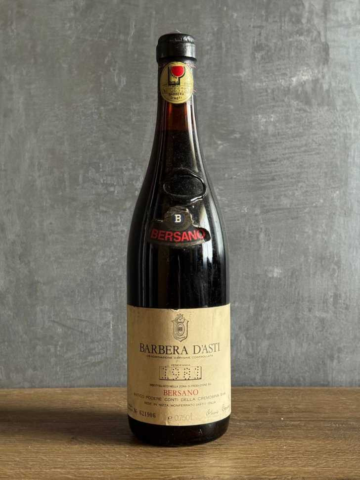 Вино Bersano Barbera d’Asti 1981 года.