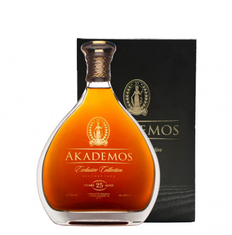 Коньяк "Академос" 25 лет, Яловень. 0,7 л.