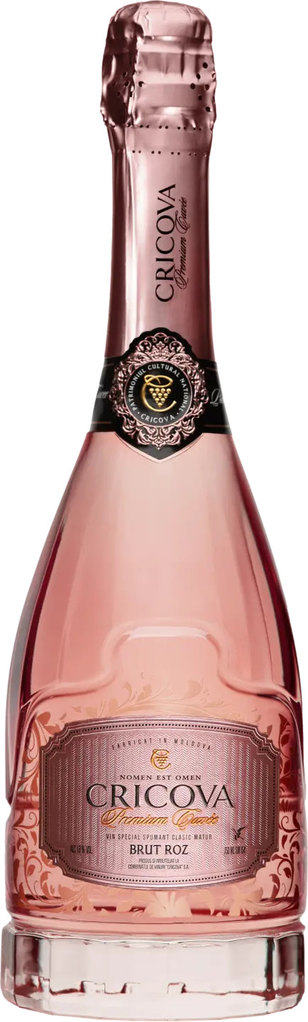 Шампанское «Premium Cuvee» брют розовое, Cricova. 0,75