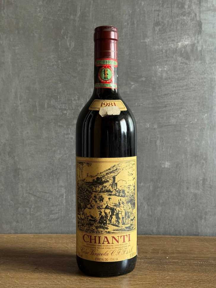Вино Casa Vinicola C.F.F. Chianti 1981 года.