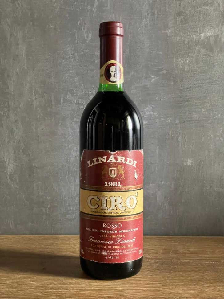 Вино Linardi Ciro Rosso 1981 года