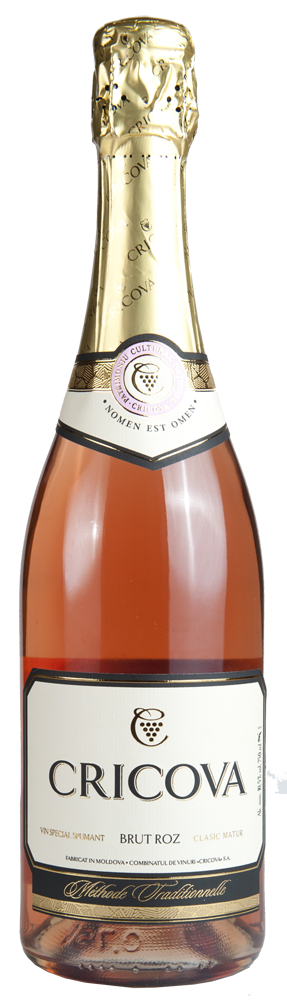 Шампанское "Крикова" брют розовое.