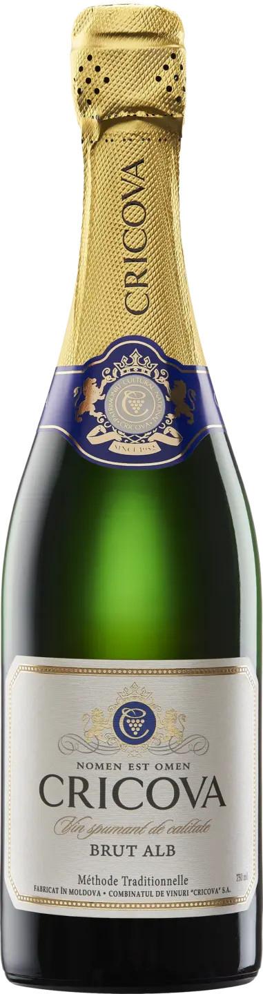 Шампанское "Крикова" брют белое.