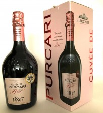 Шампанское "Кюве де Пуркарь" розовое брют, в коробке.